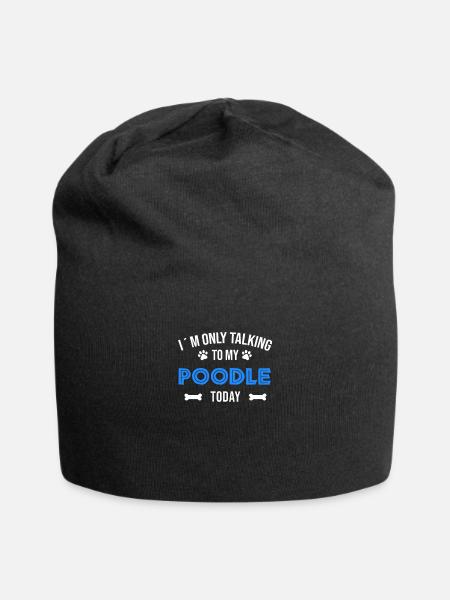 Poodle - Jersey Beanie - black