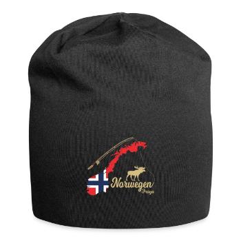Norwegen 2022 Froya Angeln Skandinavien Motive - Jersey-Beanie - Schwarz - Vorne