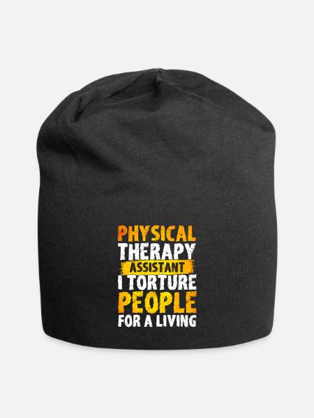 Physiotherapy Therapist Physiotherapist Gift - Jersey Beanie - black