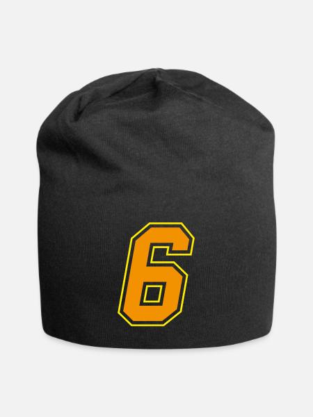 6 - Jersey-Beanie - Schwarz