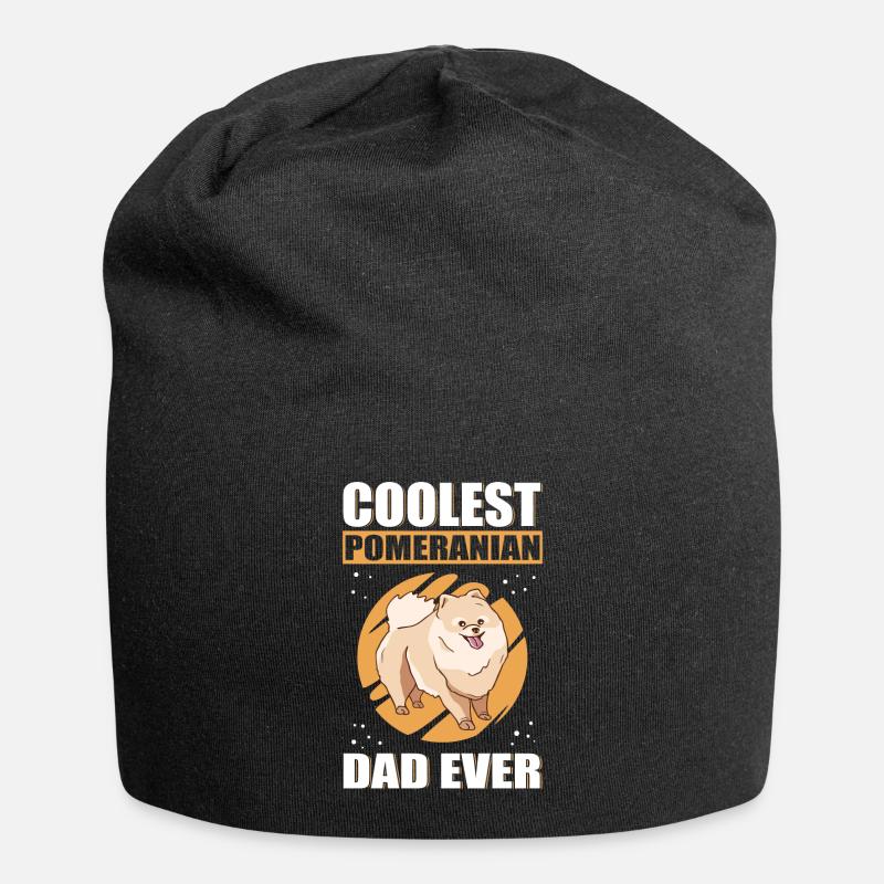 Zwergspitz Pomeranian Dad Hundebesitzer Geschenk - Jersey-Beanie - Schwarz