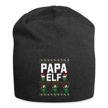 Papa Elf hässlicher Weihnachtspullover - Jersey-Beanie - Anthrazit - Vorne