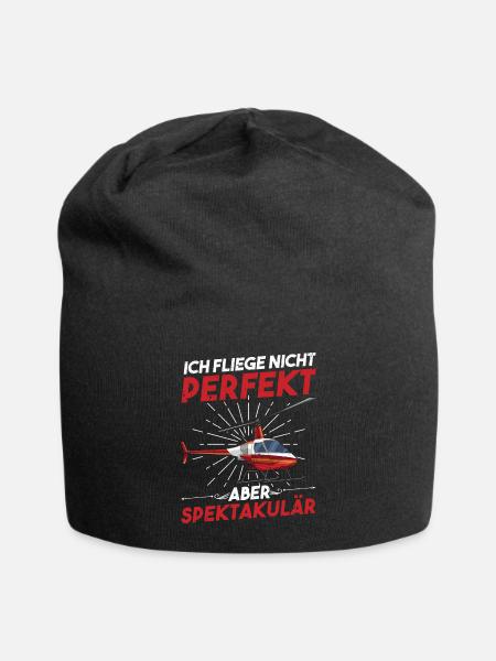 Helikopter Ich Fliege Nicht Perfekt Heli Anfänger - Jersey-Beanie - Schwarz