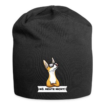Sturer Podenco Ibicenco Hund lustig Hundefan - Jersey-Beanie - Schwarz - Vorne