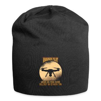 Drohne Drohnen Pilot - Jersey-Beanie - Schwarz - Vorne