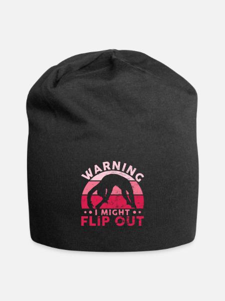 Warning I Might Flip Out Gymnastics Women Gymnast - Jersey-Beanie - Schwarz