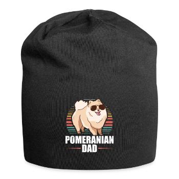 Zwergspitz Pomeranian Dad Hund Herrchen Geschenk - Jersey-Beanie - Schwarz - Vorne