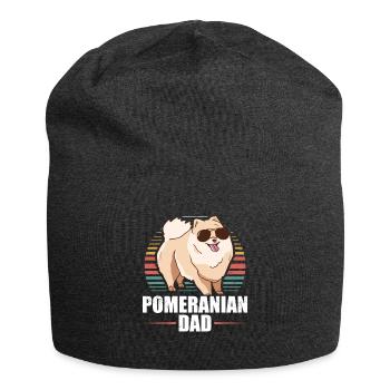 Zwergspitz Poméranie Papa Propriétaire de Chien Cadeau - Bonnet en jersey - charbon - Devant