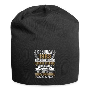 geboren 1983 - Jersey-Beanie - Schwarz - Vorne