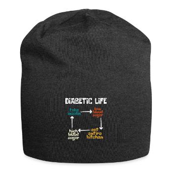Diabetic life Diabetes Insulin - Jersey Beanie - charcoal grey - Front