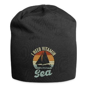 I Need Vitamin Sea Segeln Segelboot Kapitän Segel - Jersey-Beanie - Schwarz - Vorne