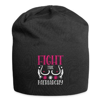 Feminism Fight the patriarchy - Jersey Beanie - black - Front