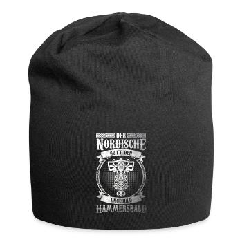 Nordische Mythologie Geduld Ungeduld Hammersbald - Jersey-Beanie - Schwarz - Vorne