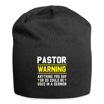 Pastor Pfarrer Kirchengemeinde - Jersey-Beanie - Schwarz - Vorne