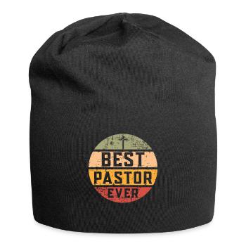 Bester Pfarrer Ever Vintage - Jersey-Beanie - Schwarz - Vorne