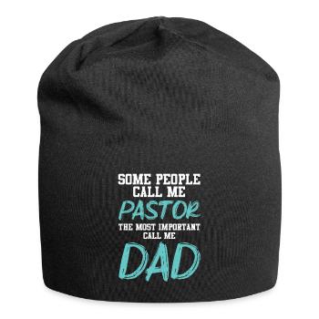 Manche Nennen Mich Pfarrer Die Wichtigen Papa - Jersey-Beanie - Schwarz - Vorne