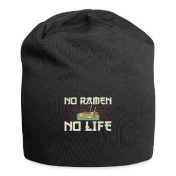 No Ramen No Life Japanische Ramen Nudeln Kawaii - Jersey-Beanie - Schwarz - Vorne