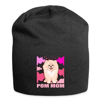 Zwergspitz Pomeranian Mistress Dog Mom Gift - Jersey Beanie - black - Front