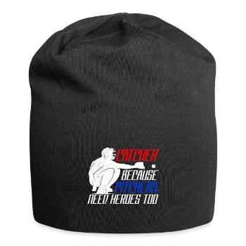 Catcher Baseball Spruch Baseballer - Jersey-Beanie - Schwarz - Vorne