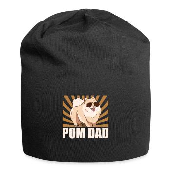 Zwergspitz Pomeranian Dad Hundebesitzer Geschenk - Jersey-Beanie - Schwarz - Vorne