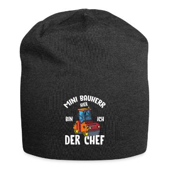 Bauleiter Bauherr Walze Kinder Baustelle - Jersey-Beanie - Anthrazit - Vorne