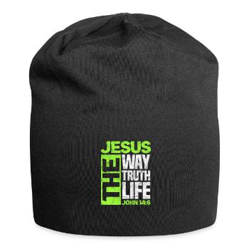 Jésus - Bonnet en jersey - noir - Devant