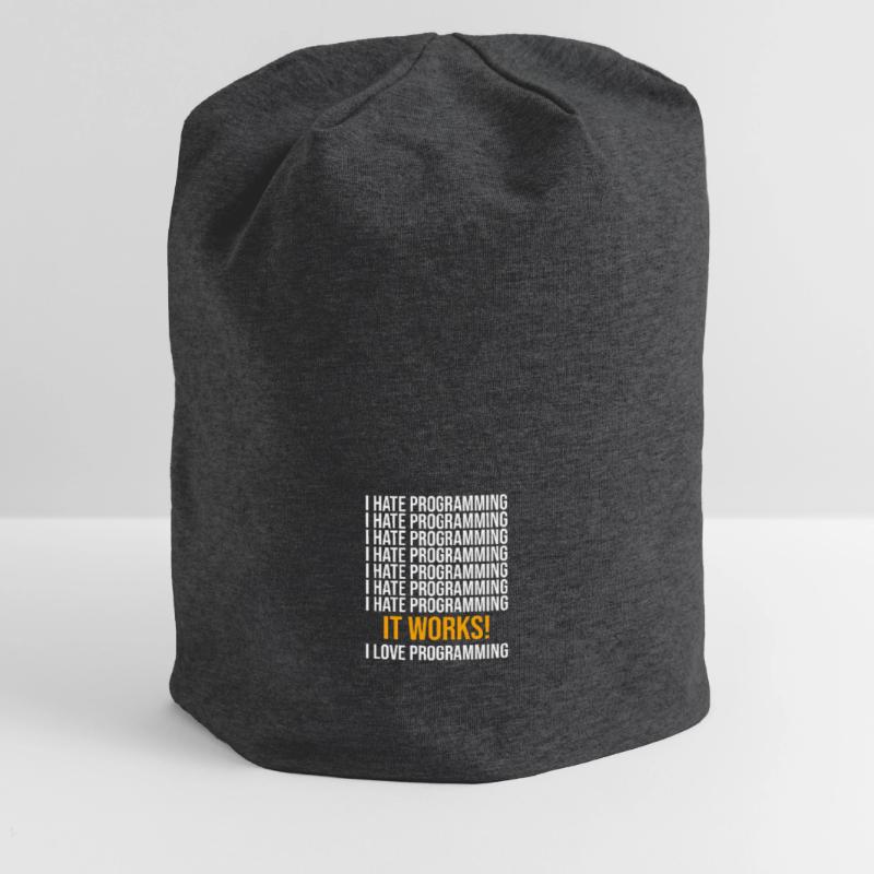 I hate programming - Programmer saying Jersey Beanie