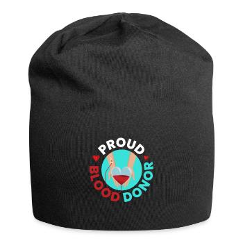 Proud Blood Donor Blutspenden Blut - Jersey-Beanie - Schwarz - Vorne