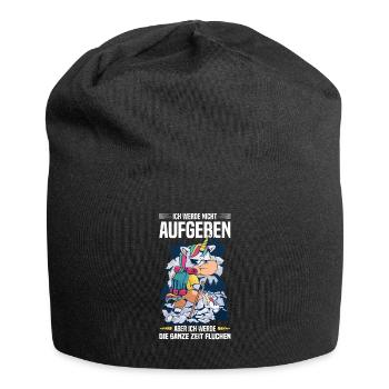 Berg Trekking Outdoor Berg Wandern Einhorn - Jersey-Beanie - Schwarz - Vorne