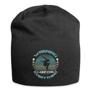 Warning I jump over everything Parkour - Jersey-Beanie - Schwarz - Vorne