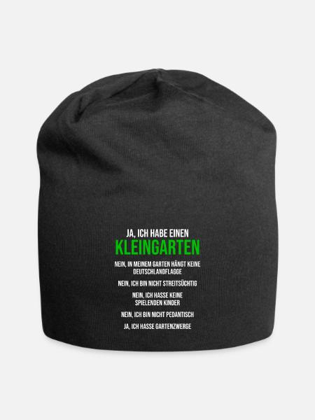 Kleingarten Spruch Kleingärtner Schrebergarten - Jersey-Beanie - Schwarz
