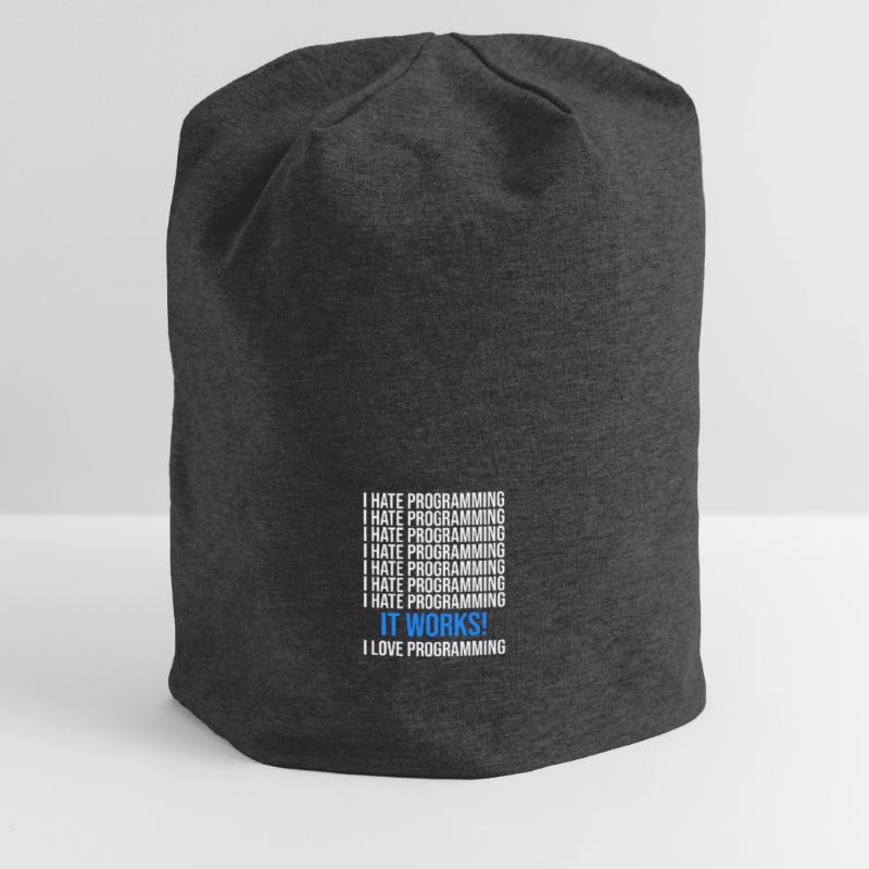 I hate programming - Programmer saying Jersey Beanie