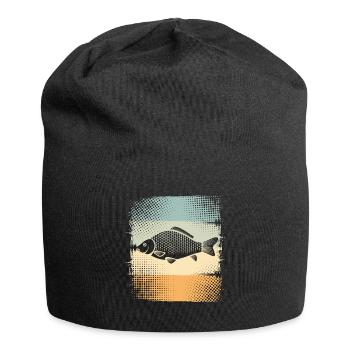Karpfen - Jersey-Beanie - Schwarz - Vorne