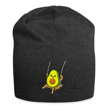 Avocado auf einer Schaukel - Jersey-Beanie - Anthrazit - Vorne