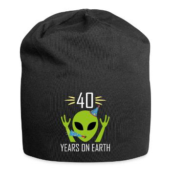 40 ans Anniversaire Femmes Hommes Alien Ufo Drôle - Bonnet en jersey - noir - Devant