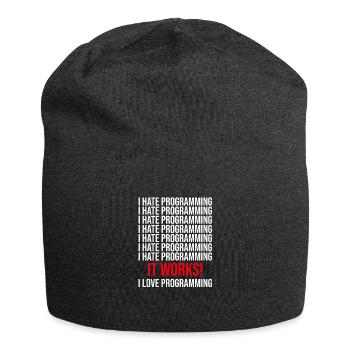 Programmierer Ich Hasse Programmieren - Jersey-Beanie - Anthrazit - Vorne