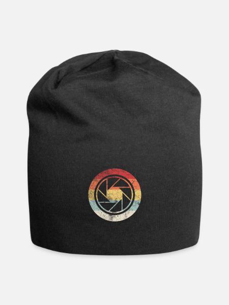 Fotograf Retro Vintage Fotografie Bunt Geschenk - Jersey-Beanie - Schwarz