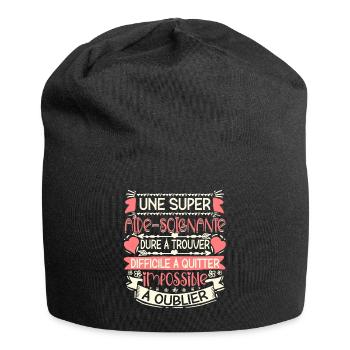 Aide Soignante Aides Soignants - Bonnet en jersey - noir - Devant