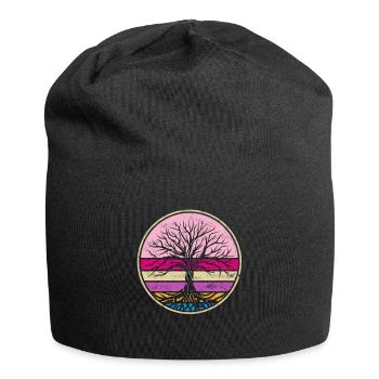 Meditation Yoga Chakra Pilates Baum des Lebens - Jersey-Beanie - Schwarz - Vorne