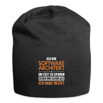 Software Architekt hat immer Recht Software - Jersey-Beanie - Schwarz - Vorne