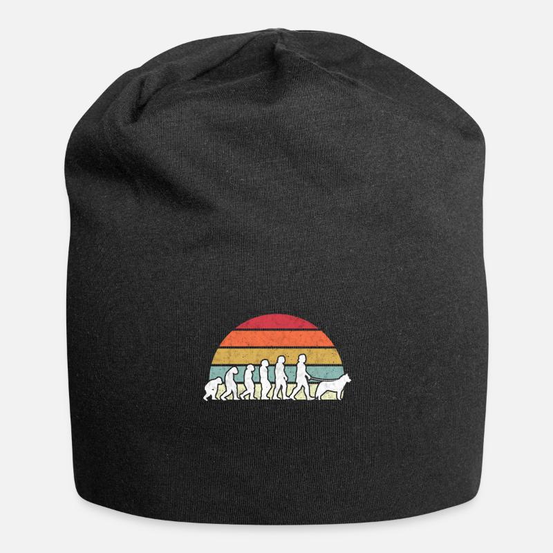 Tamaskan Evolution Vintage Wolf-Hund Tamaskan - Jersey-Beanie - Schwarz