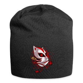 Kitsune Japanese Fox Mask Anime Manga - Jersey Beanie - black - Front