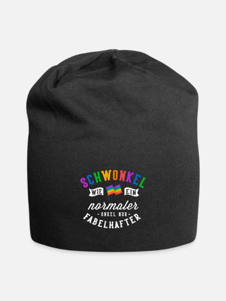 Schwonkel wie ein normaler Onkel LGBT Gay - Jersey-Beanie - Schwarz