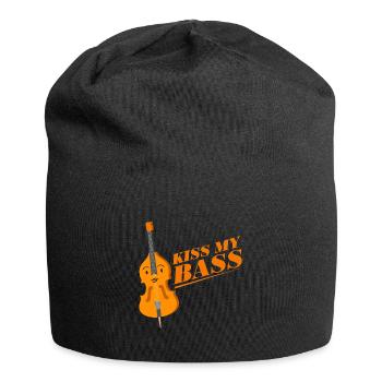 Contrebasse - Kiss my bass - Bonnet en jersey - noir - Devant