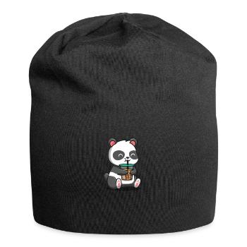 Panda - Jersey-Beanie - Schwarz - Vorne
