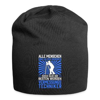 Die Besten werden Vermessungstechniker Vermesser - Jersey-Beanie - Schwarz - Vorne