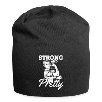 Fort et joli Fitness Workout Gym Musculation - Bonnet en jersey - noir - Devant
