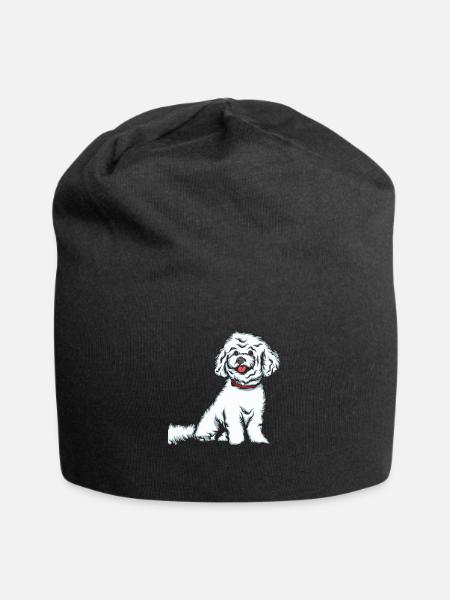 Bichon Frise - Bonnet en jersey - noir