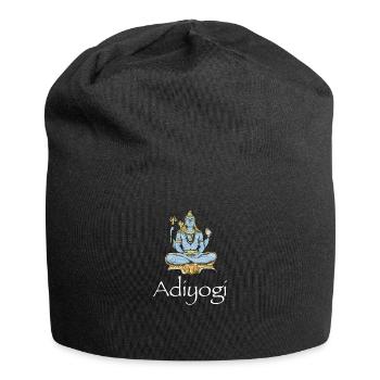 Shiva Lord Adhiyogi Yogi Hindu God Gift Idea - Jersey Beanie - black - Front
