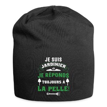 Je suis jardinier cadeau homme jardinage noel - Bonnet en jersey - noir - Devant